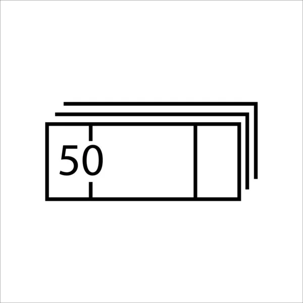 一共50张钞票 — 图库矢量图片