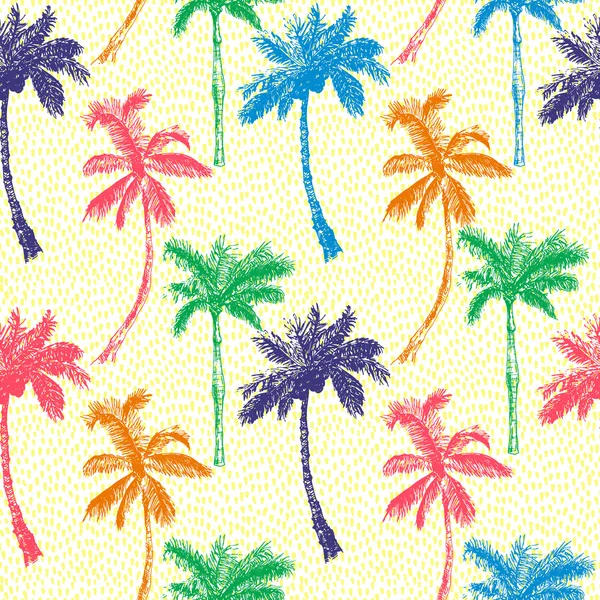 Palm Seamless Pattern A — Stock Vector