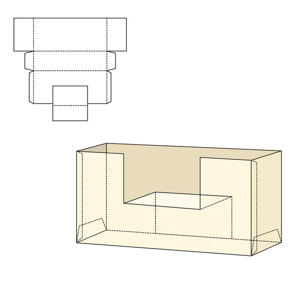 Caja de artesanía de la derivación A — Vector de stock