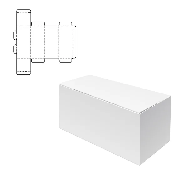 ダイカット ・ クラフト ボックス — ストックベクタ