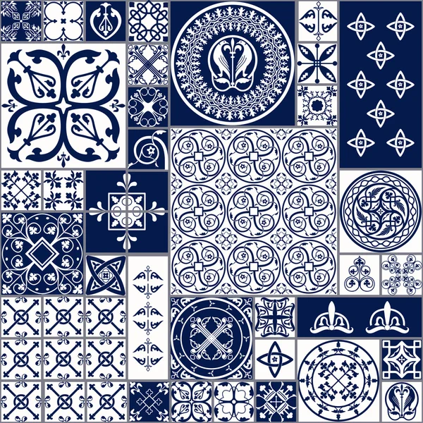 Piastrelle marocchine Seamless Pattern — Vettoriale Stock