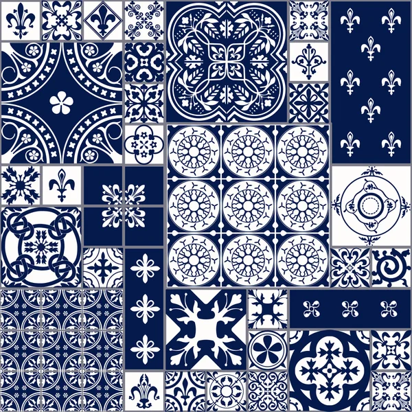 Piastrelle marocchine Seamless Pattern — Vettoriale Stock