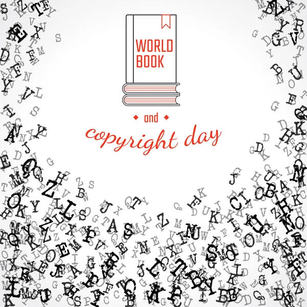 Copyright and book day — Stock Vector