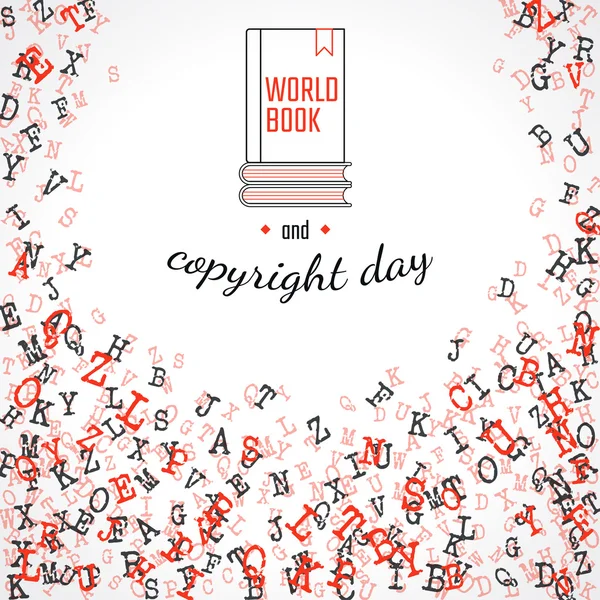 Copyright en boek dag — Stockvector