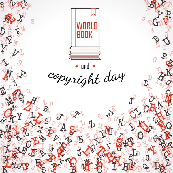 Copyright and book day — Stock Vector