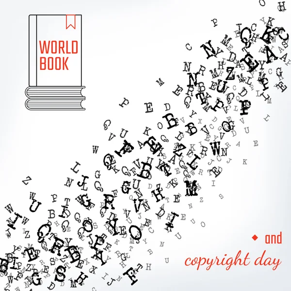 Copyright and book day — Stock Vector