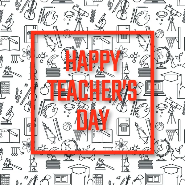 Teachers Day Holidays — Stock Vector