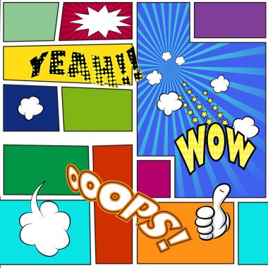 Şablon çizgi roman kitap