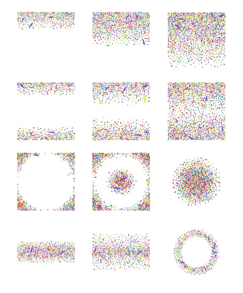 Konfetti-Dekoration bunt — Stockvektor