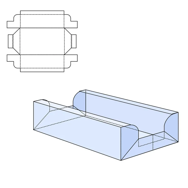 Uitgesneden Craft vak — Stockvector