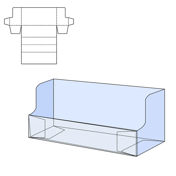 Caja de artesanía Diecut — Vector de stock