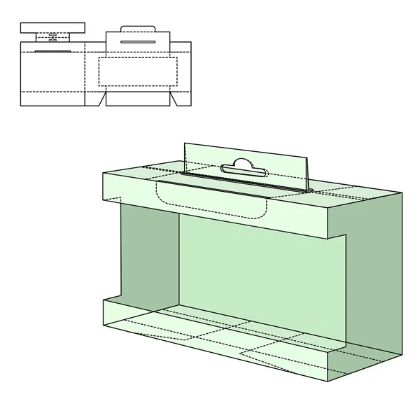 Caja de regalo artesanal — Vector de stock