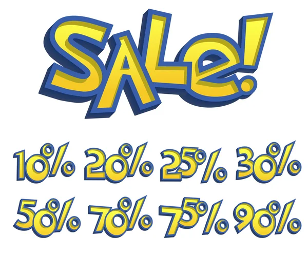 Oferta de venda de desenhos animados —  Vetores de Stock