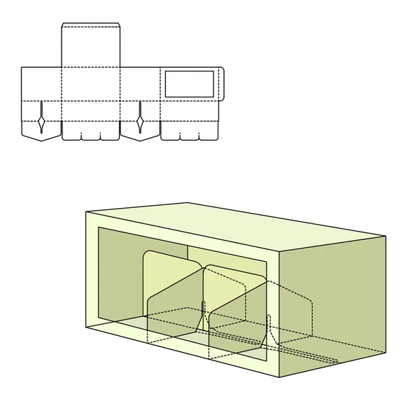 Pivo Diecut Box — Stockový vektor