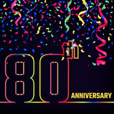 Anniversary Outline Banner clipart