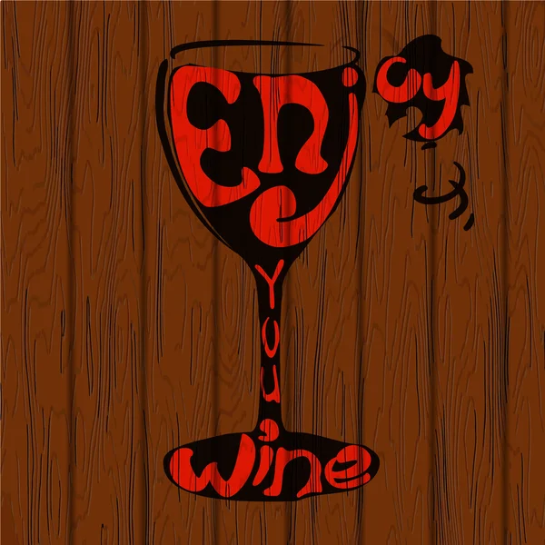 Wine Lettering Red — Stok Vektör