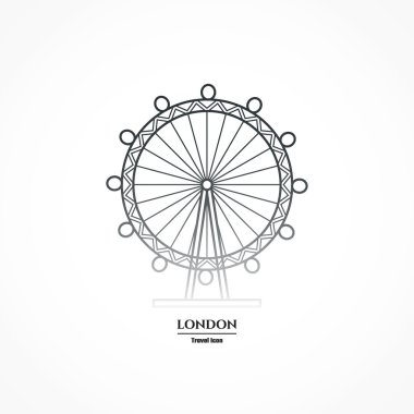 Tasarım için London Eye Entertaiment Icon Anahat