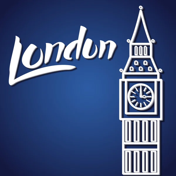 London Backgound Lettering — Stock Vector