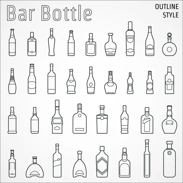 Icono de botella de bar — Vector de stock