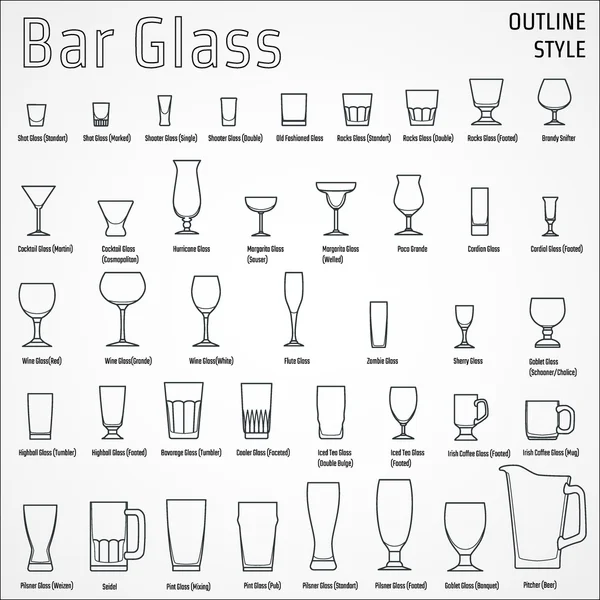 Bar Glass — Stock Vector