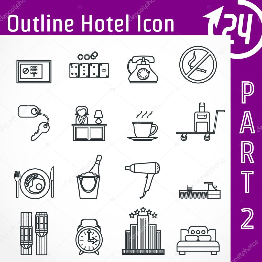 Hotel Outline Icon