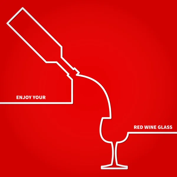 Czerwona linia wina — Wektor stockowy