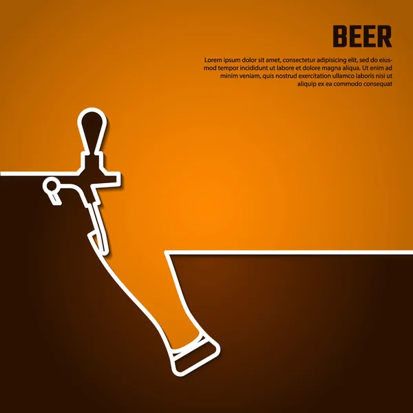 Beer by Line Bg — 图库矢量图片