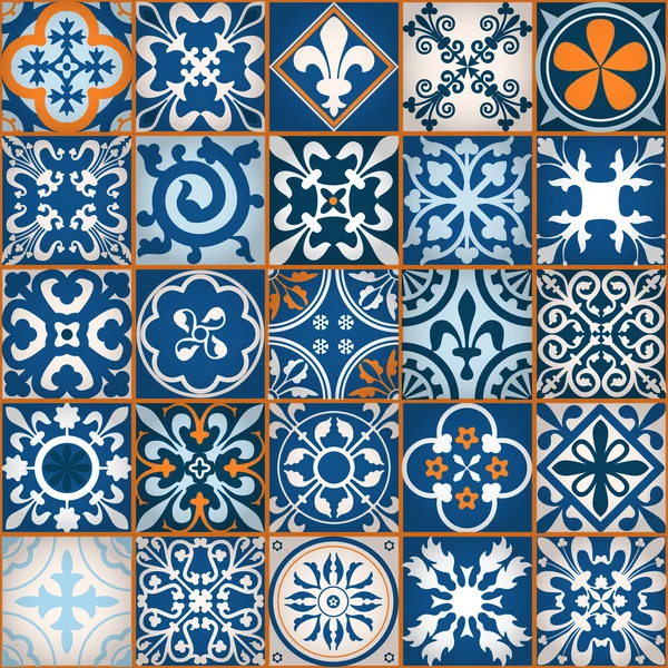 Azulejos marroquíes — Vector de stock