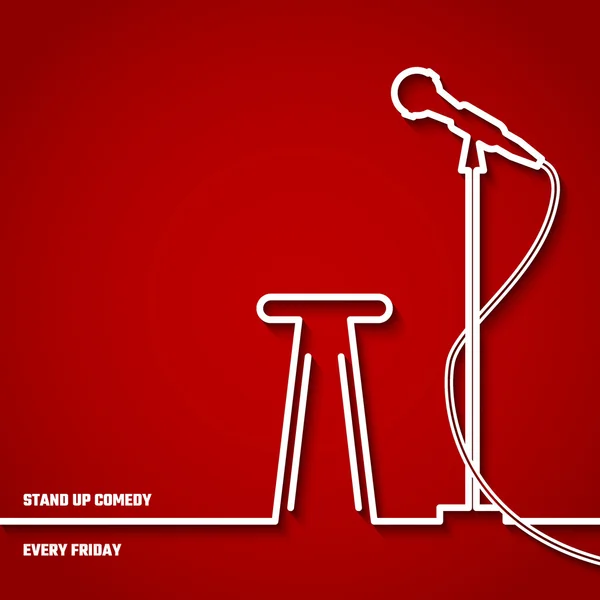 Stand Up línea de comedia — Vector de stock