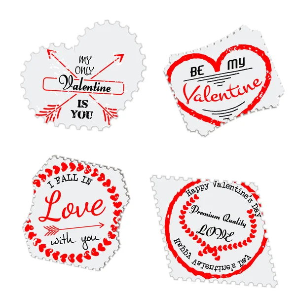Valentine stamp — Stock Vector