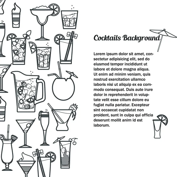 Fond de cocktail — Image vectorielle