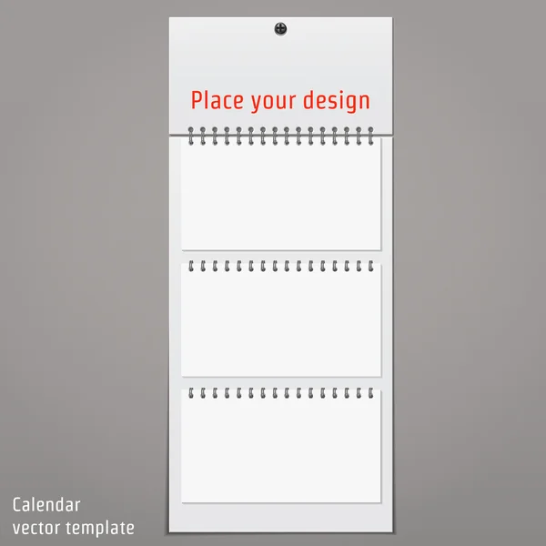 Wall Calendar mock up — Stock Vector