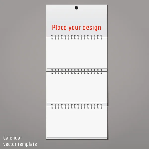 Calendrier mural mock up — Image vectorielle