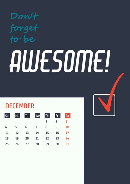 Motivación citas calendario — Vector de stock