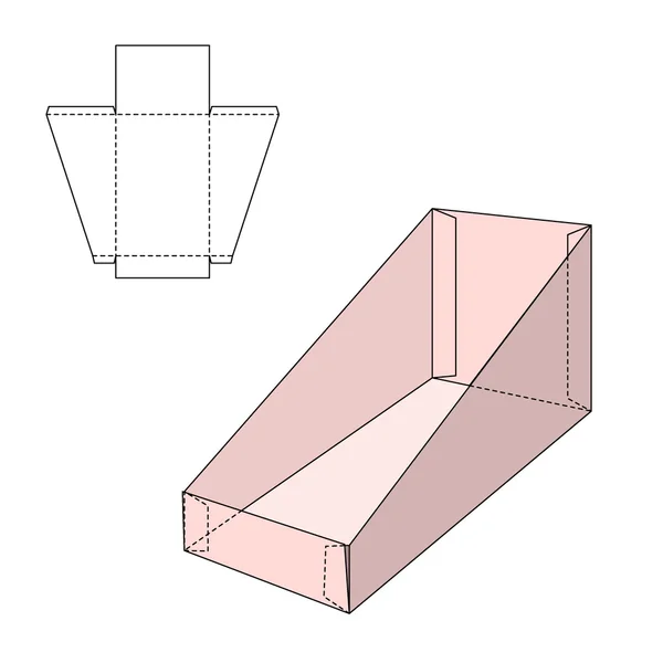 Holder Box Template — 스톡 벡터