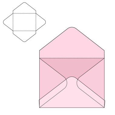 Envelope fold template