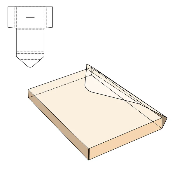 Envelope fold template — Stock vektor