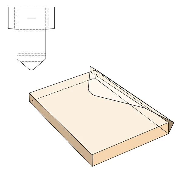 Шаблон складання конверта — стоковий вектор