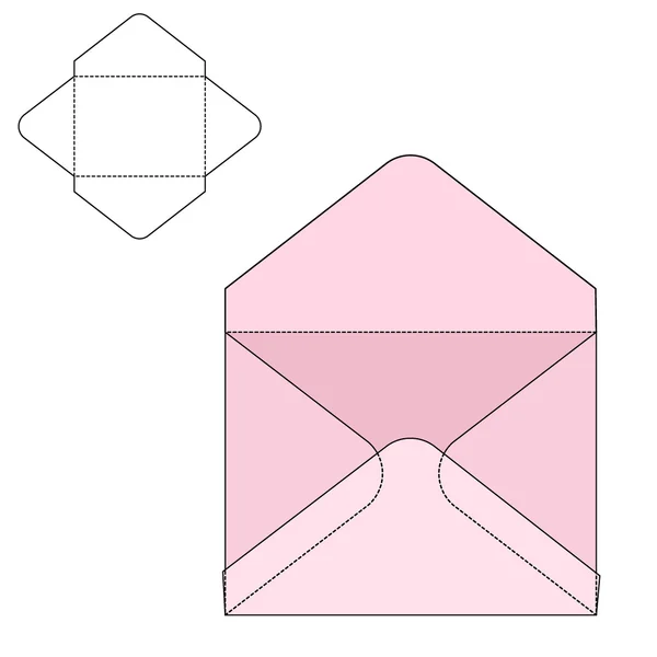 Envelope fold template — Stock vektor