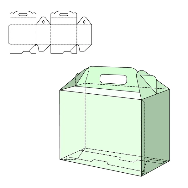 Caja troquelada — Vector de stock