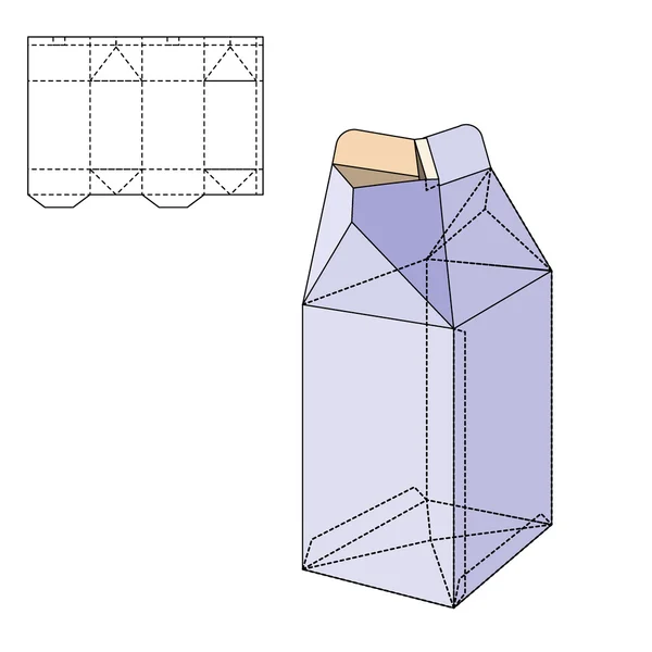 Caja Die Line — Vector de stock