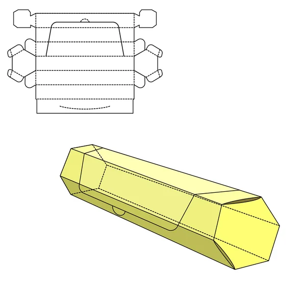 Scatola fustellata — Vettoriale Stock