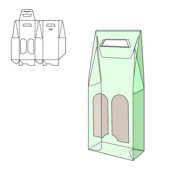 Vouw alhogol pakket — Stockvector