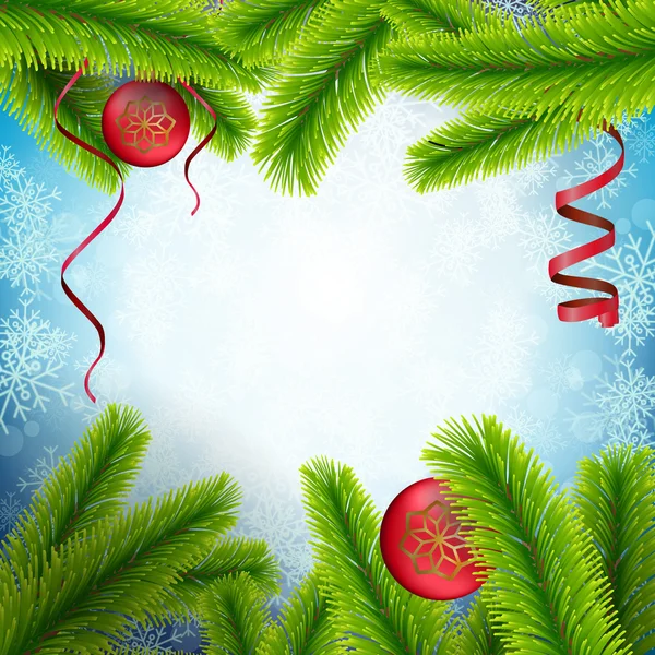 Kerstmis achtergrond sneeuw — Stockvector