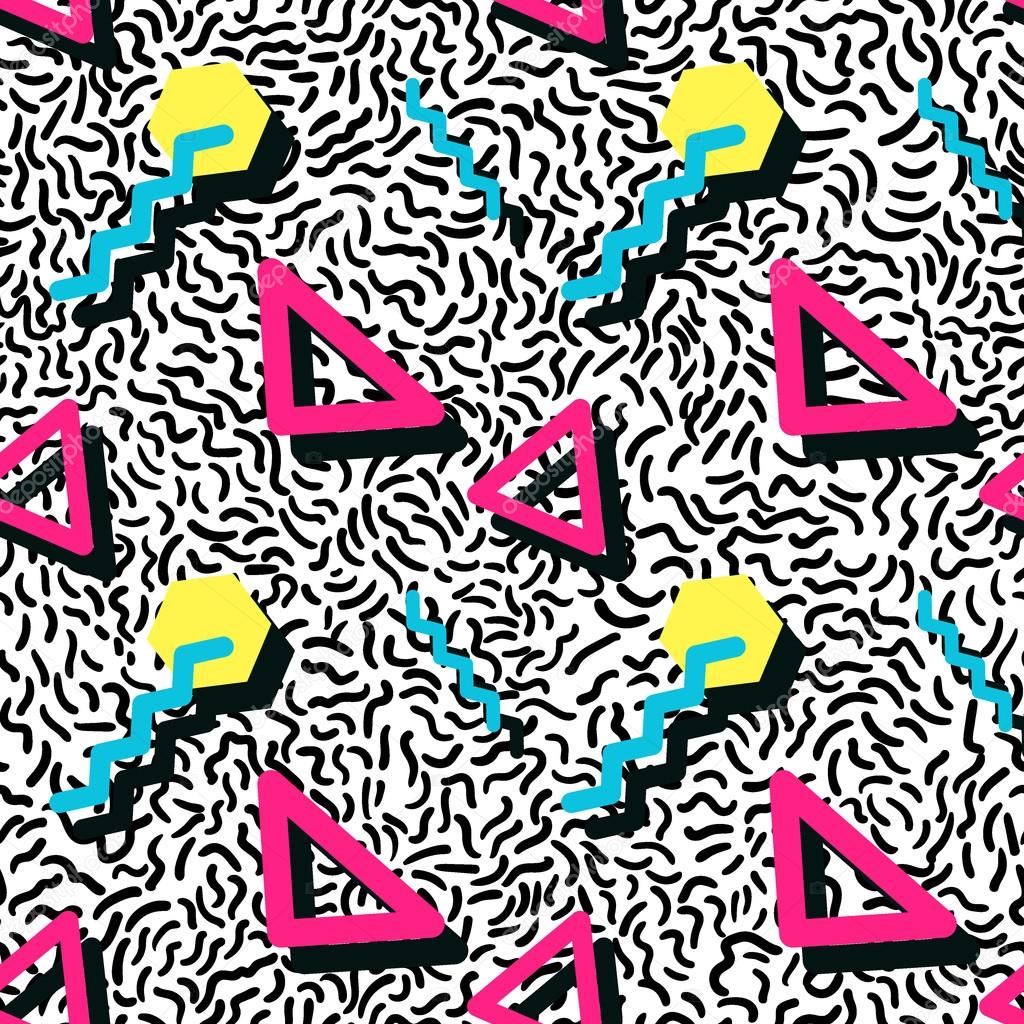 Seamless pattern in memphis style