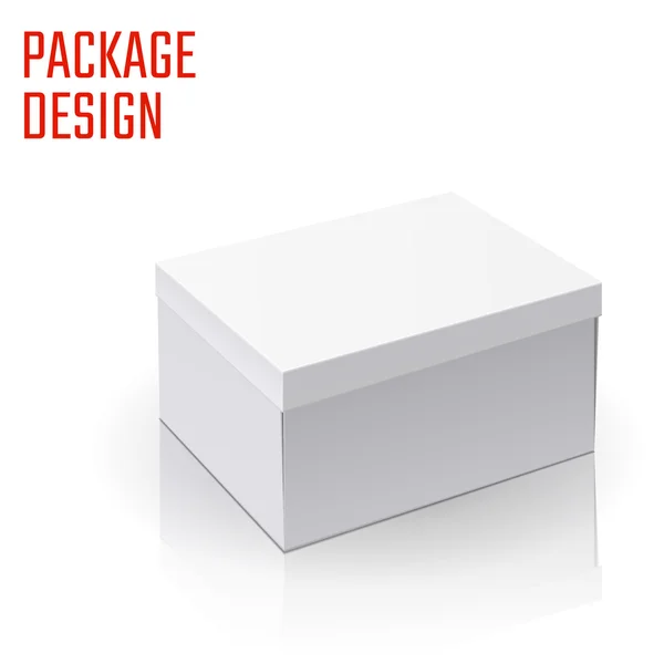 Caja blanca Mock up 1 — Archivo Imágenes Vectoriales