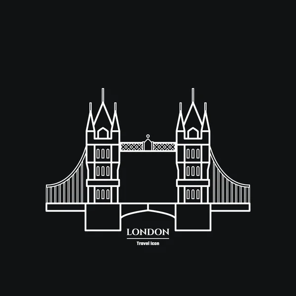 Tower bridge Icon — Stock Vector