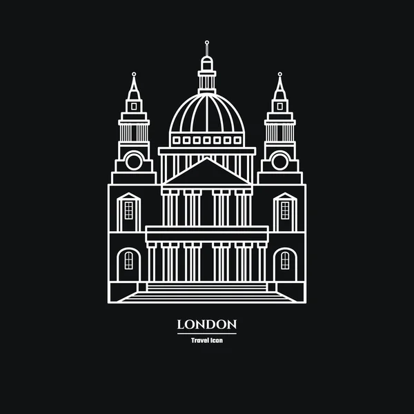 Catedral de San Pablo Icono 1 — Vector de stock