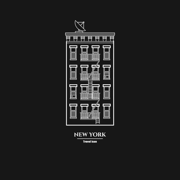 Brooklyn Buildihg Icône — Image vectorielle