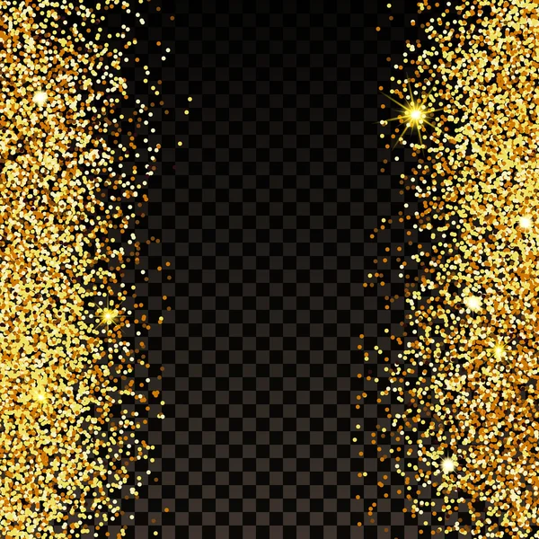 Aur confetti fundal — Vector de stoc